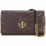 TORY BURCH KIRA CHEVRON 羊皮絎縫鍊帶皮夾/斜背包(酒紅色)