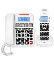 Seniors Phone System Set Landline Corded Cordless Caller ID Answering Machine