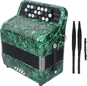 HUAOSN Professional 22 Key 8 Bass Accordion with Anti Slip Sensitive Buttons, Button Accordion, Accordion Musical Instrument, Strap Included