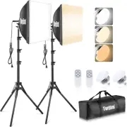 Torjim Softbox Photography Lighting Kit, 16'' X 16'' Professional Softbox Lighti