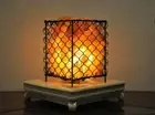 Iron Basket Lamp with Himalayan Pink Salt Chunks, Dimmer Switch, Home Decor