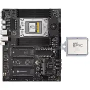 H12D-8D motherboard + AMD EPYC 7C13 CPU , 4 slots PCIe 4.0x 16 , 3x M.2 NVMe 4.0