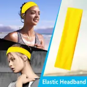 Yellow Color Women's Yoga Cotton Elastic Headband Sports Head Bands
