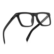 Trendy Square Blue Light Blocking Glasses for Men 50 Millimeters 01 Black