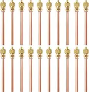 Service Access Valves Kit, 20PC Access Service Valve 1/4'' SAE x 1/4'' OD x 3.54'' Stem Core Brass Copper Refrigerator Access Valves Set, Air Conditioner Service Valve Charge Needle