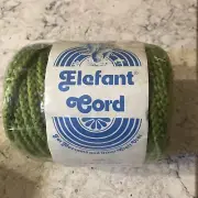 Elefant Cord 50 YDS 100% Textured Herculon Olefin Macrame M392 Lt/Dk Green VTG
