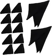 12pcs Cloth Napkin Napkins Guest Towels Reusable Wedding Napkin Kitchen Cloths for Cleaning Counters Lunch Napkin Bathroom Napkin Holder Dining Table Decor Black Polyester