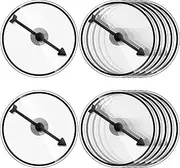 Chivao 10 Sets Square Blank Game Spinner Wheel - Erasable Board With Plastic Rotating Arrows for Math and Prizes (Transparent)