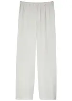 Marina Rinaldi Regalo Wide-leg Satin Trousers - Light Grey - 25 (UK20 / Xxl) 25 (UK20 / XXL)