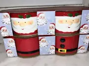 The Bakeshop Set of 3 Christmas Mini Desert Brûlée Santa Dishes Partial Damage