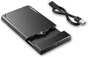 Cool-Fish K801 Portable Hard Disk Case 2.5 inch HDD Enclosure High- Type-C face Tool-Free Design HDD Case Black One Size
