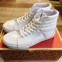 在飛比找蝦皮購物優惠-VANS Canvas Sk8-Hi 全白 高筒鞋 瑕疵 泛