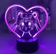 Sailor Moon LED Light 7 Color Changed Night 3D Lights Lamp Decor US ship 1 day