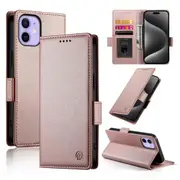 Wallet Case for IPhone 12 Mini,Slim Protective Shockproof Case With Card Holder,Premium PU Leather Kickstand-Rose Gold