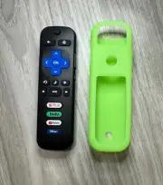Remote Control+Silicone Cover for TCL/Hisense/Onn/Roku Series TV NETFLIX.