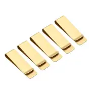 5pcs Pen Holder Clip, Stainless Wallet Loop Sleeve for Notebooks, Copper