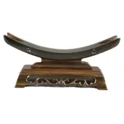 18.5cm Wood Crescent Shape Sword Stand Sword Display Katana Stand Holder Decor