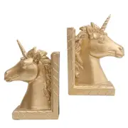 Desktop Bookshelf Gold Bookends Document Holder Stand Ornament