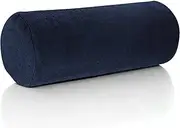 [Generic] Round Cervical Cylinder Pillow Strap Removable and Washable Pillow case for Head, Neck, Back and Leg Spine and Neck Support (Dark Blue)