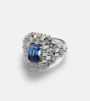 [Suzanne Kalan] Suzanne Kalan 18kt white gold ring with sapphire and diamonds O silver