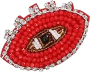 AKOOSY DIY Beaded Eye Patch Sticker Creative Clothing Patch for Jeans Hats Bags Practical and Durable Fashion Accessory Random Styles for Unique Personalization
