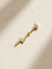 [MARIA TASH] MARIA TASH - Lightning Bolt 18-karat Gold, Sapphire And Diamond Single Earring - One size One size Gold