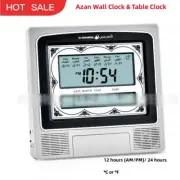 AL-HARAMEEN HA-4012 2-in-1 Azan Wall Clock & Table Clock with Calendars 12h/24h