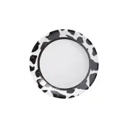 Fun Express Cow Print Round Dessert Plates - 8 Ct