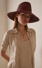[Janessa Leone] Exclusive Colette Raffia Hat