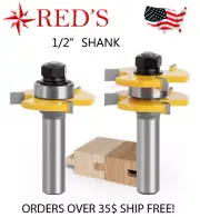 REDS Y76210-8 - 3/4" Stock Tongue and Groove Router Bit Set - 1/2" Shank