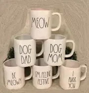 Rae Dunn Pet Mugs - You choose! - Dog Cat Meow Purr
