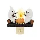 Ghost Campfire Flickering Night Light Resin Dusk To Dawn LED Lamp (UK)