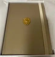 LIMITED CHANEL JAPAN Novelty notebook LION emblem gold Fine jewelry w/ card clip