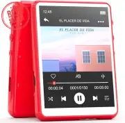 64GB MP3 Player Bluetooth 5.3 Touchscreen HiFi FM Radio Recorder Red 128GB