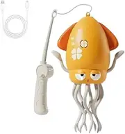 Shoptice Electric Dancing Crawling Octopus Toy, Squiddybop™ - The Dancing Squid, Creative Automatic Obstacle Avoidance Octopus Sensor Toy with LED Lights & Music, Self-Navigating(Yellow,1pc)