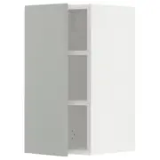 METOD wall cabinet with shelves, white/Havstorp light grey, 30x37x60 cm