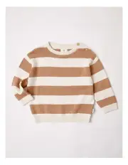 [Jack & Milly] Kit Essential Stripe Knit Jumper in Brown