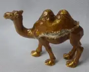 Camel 2 Humped Trinket box, Enamalled and Gold plated , Figurine, Jewellery