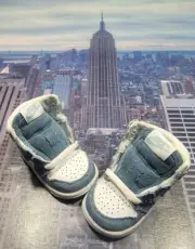 Nike Air Jordan 1 Retro High OG Denim TD Toddler Size 3c CU0450 104 New