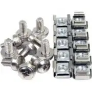 4XEM 50 Pkg M6 Rack Mounting Screws and Cage Nuts For Server Racks/Cabinets