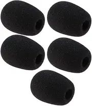 5Pack Black Replacement Microphone Sponge Wind Shield Windscreen Foam Cover for Microphone Windscreen for Shure CVG18-B/C Gooseneck Condenser Microphone, Microphones Accessories