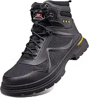 [Jueshanzj] Breathable and comfortableLightweight Labor Insurance Shoes Men's Steel clad Head Anti-Smashing Anti-Puncture Safety Shoes high Help Protection wear-Resistant Work Shoes