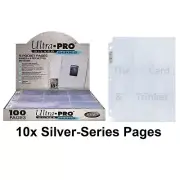 10x Ultra PRO 9-Pocket Silver Binder Pages Sleeves Standard Card MTG Pokemon AFL