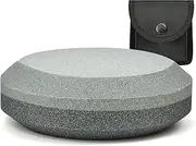 [NedFoss] Axe/Hatchet Sharpening Puck Whetstone Knife Sharpening Stone, Dual Grit Multi-Purpose Sharpener with Sheath