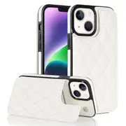 Mini Case PU Leather Flip Cover Magnetic Closure Wallet Card Slots Stand Case - White