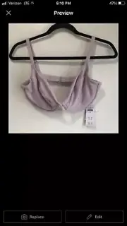 Sparkly Abercrombie Light purple curve love bikini top. New with tags size s