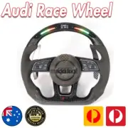 LED Carbon Fiber steering wheel For Audi 2016-2023 A3 S3 RS3 S LINE SHIFT LIGHT