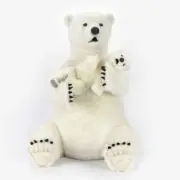 Hansa - Polar Bear - Mama & Cub Realistic Soft Animal Stuffed Plush Toy - 77cm
