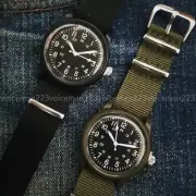 Daiso Military Watch Set of 2 Olive & Black Hattori Seiko NATO Strap Japan