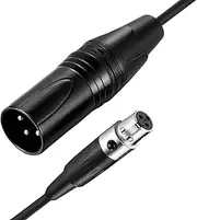 XLR Male to Mini XLR Female Adapter Cable, tunghey 3-pin XLR Male to 3-pin Mini XLR Female Adapter Cable (1m)